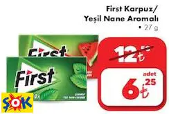 FİRST KARPUZ/ YEŞİL NANE AROMALI 27 G FİRST KARPUZ/ YEŞİL NANE AROMALI 27 G